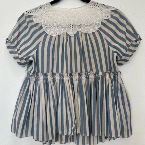 Phillip Lim 3.1 striped shirt with lace collar - Picture 3 of 5